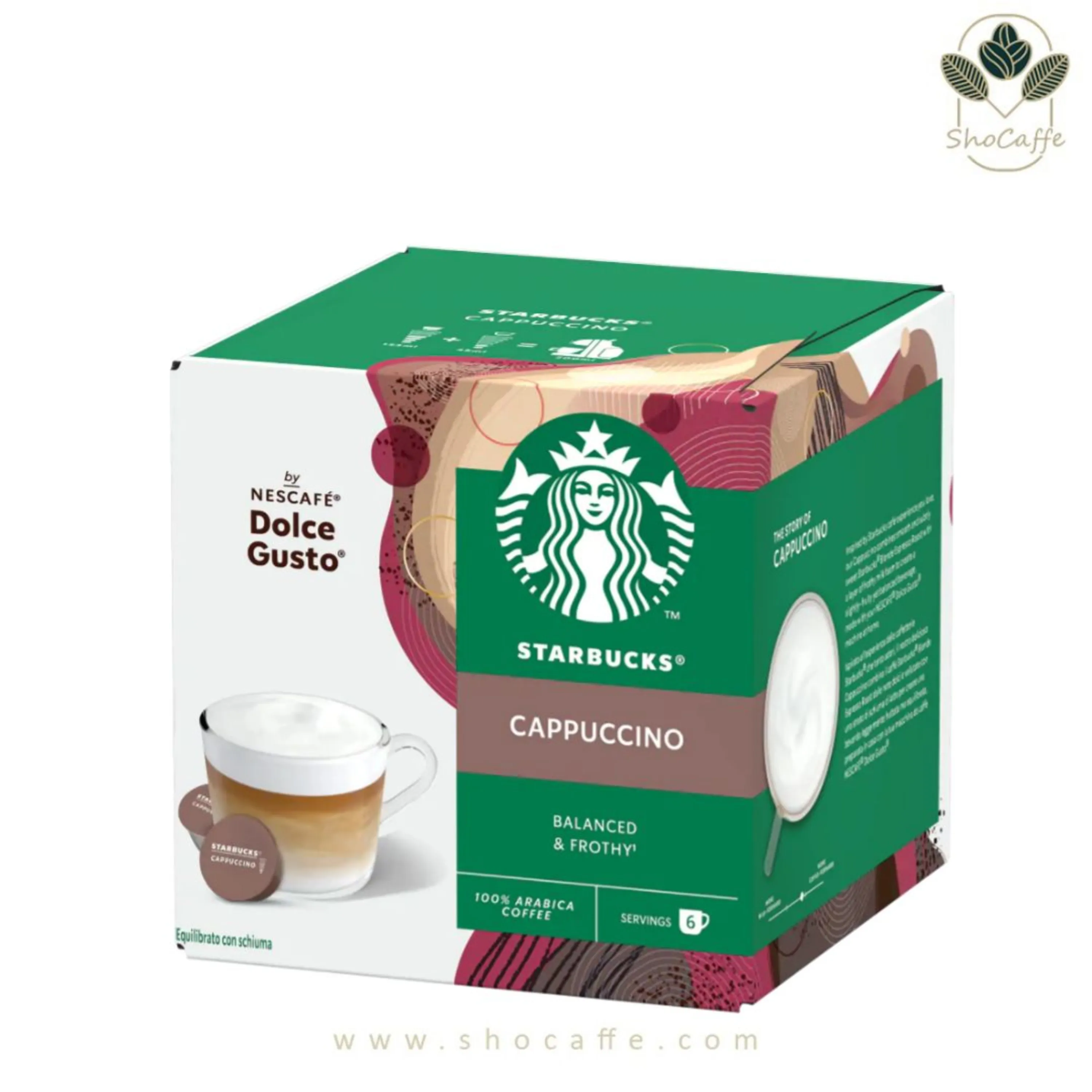 کپسول قهوه دولچه گوستو استارباکس مدل کاپوچینو Cappuccino